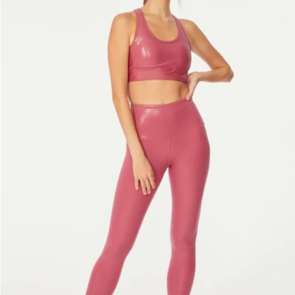 USED • ELLIE METALLIC PINK WORKOUT SET BUNDLE • XL